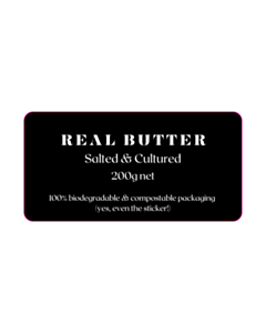 60x30mm Chiddingstone Dairy Real Butter Biodegradable Labels