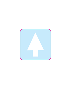 10x10mm White Arrow Label
