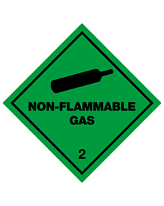 Non-Flammable Gas 2 Placard Labels 250x250mm