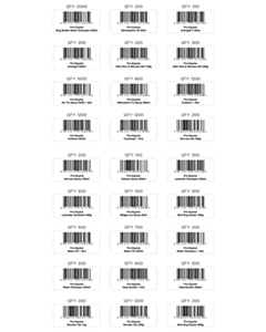 50x25mm Barcode Labels - 27 Sorts