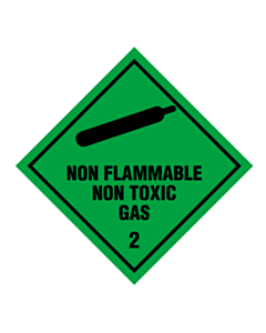 Non Flammable Non Toxic Gas 2 Placard Labels 250x250mm
