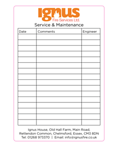 100x150mm Ingus Fire Service Label - 2023 Design
