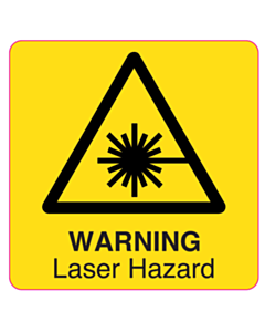 50x50mm Warning Laser Hazard Labels 