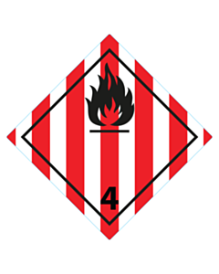 250x250mm Flammable Placards - No Text 
