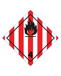 100x100mm Flammable Labels - No Text 