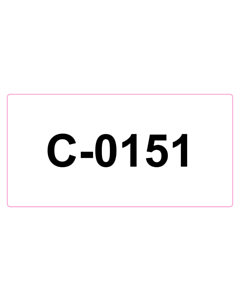 200x100mm Jacobs Number Labels C-0151 to C-0450