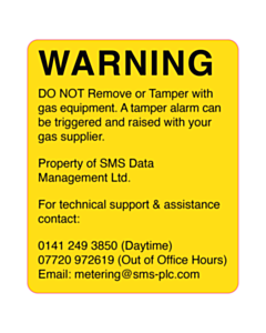 50x60mm Warning Do Not Tamper Label