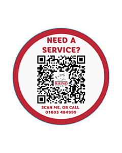 50mm Diameter Rhino Security Service Labels 