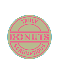 60mm Dia Truly Scrumptious Donuts Labels 