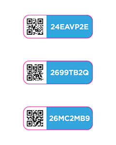 30x10mm Blaucomm QR Code Serial Labels
