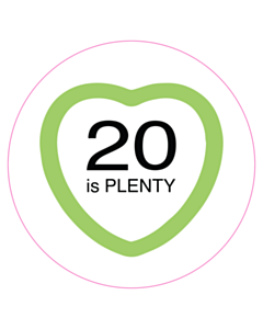 200mm Diameter 20 is Plenty Labels 