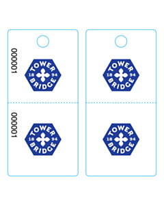 125x60mm City of London Cloakroom Tags 