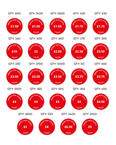 Brand New Goods Price Labels - 24 Sorts