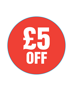 50mm Diameter £5 Removable Price Label 