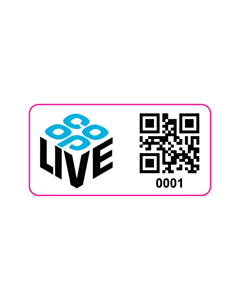 40x20mm CO-OP Live QR Asset Labels 