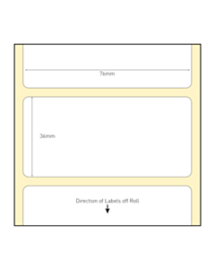 76x36mm Compostable Direct Thermal Labels