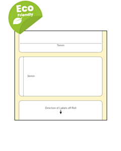 76x36mm Compostable Direct Thermal Labels