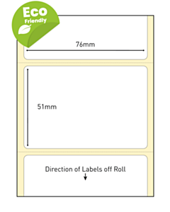 76x51mm Compostable Direct Thermal Labels