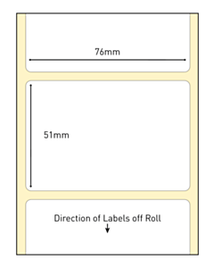 76x51mm Compostable Direct Thermal Labels
