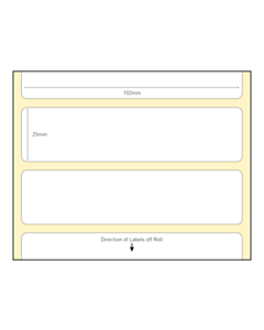 102x25mm Compostable Direct Thermal Labels