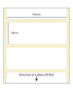102x38mm Compostable Direct Thermal Labels