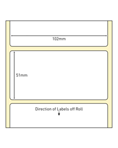 102x51mm Compostable Direct Thermal Labels