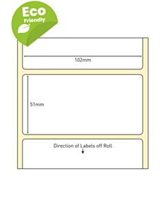 102x51mm Compostable Direct Thermal Labels