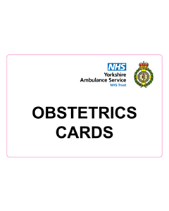 150x99mm Yorkshire Ambulance Obstetrics Cards Labels 