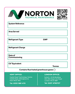 120x100mm Norton Technical Maintenance Labels 