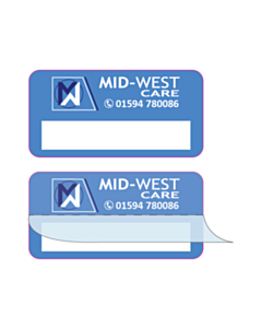 40x20mm Mid West Care Write & Seal Labels 