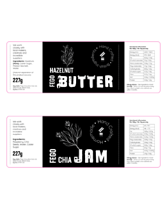 150x50mm Daves Butter & Jam Labels 