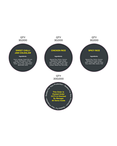 50mm Diameter Cake Inn Labels - 4 Sorts 