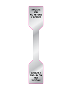 80x15mm Hygiene Seal Dumbell Void Label