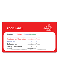 160x90mm Daphnes Food Label