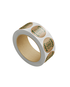 Custom 75mm Diameter Kraft Stickers