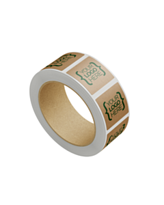 Custom 30x30mm Square Kraft Stickers