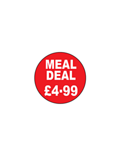 Meal Deal £4.99 Stickers 20mm Pack of 126 Labels