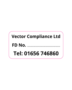 40x20mm Vector Compliance FD Number Labels