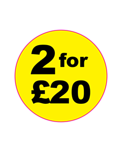 40mm Diameter 2 for £20 Price Labels