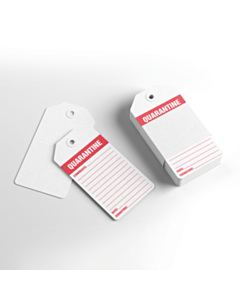 Quarantine Record Tags 134x67mm