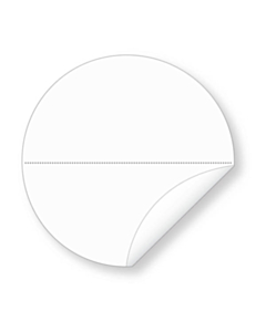 50mm Biodegradable Clear Seal Stickers with Perforation