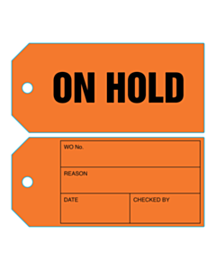 110x51mm Orange on Hold Tags