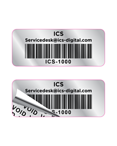 50x20mm ICS Void Barcode Labels