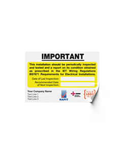 Personalised Periodic Inspection (EICR) Labels
