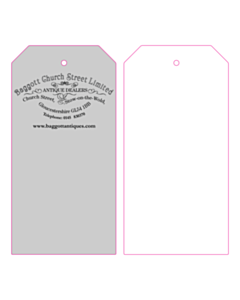 120x60mm Baggott Antiques Tag