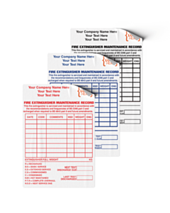 Custom Fire Extinguisher Service Labels