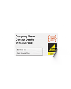 Custom Gas Safe Service Labels 63x33mm