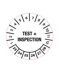 50mm Diameter Test and Inspection Date Labels