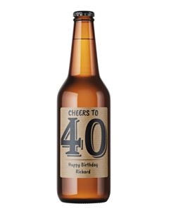 Personalised Happy Birthday Kraft Beer Labels