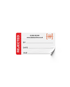 Custom Rejected Labels 50x25mm